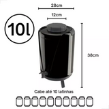 Botijão Térmico Com Torneira 10l Arezzo Preto - A Gourmet