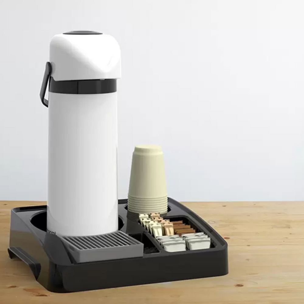 Bandeja Servir Preto Fosco organizador café Unitermi