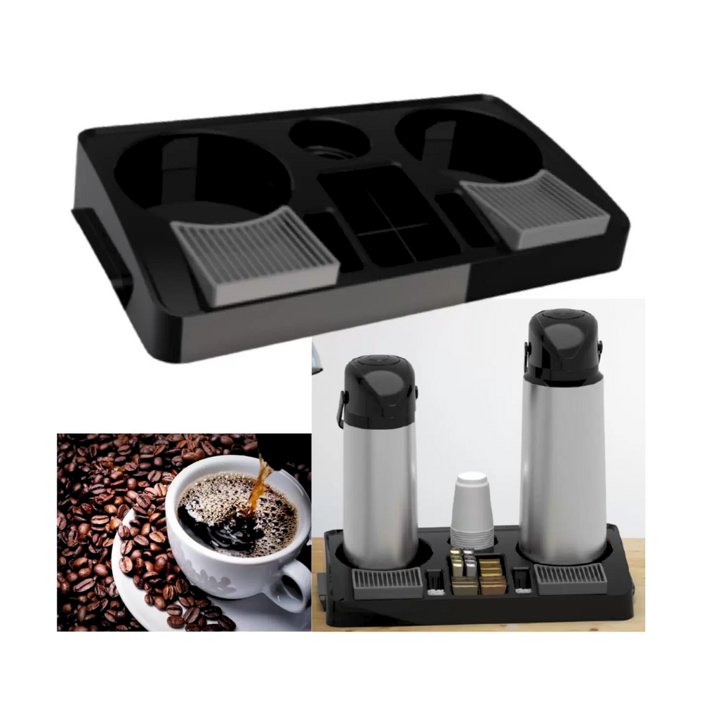 Bandeja Servir Preto Eco organizador de café Unitermi