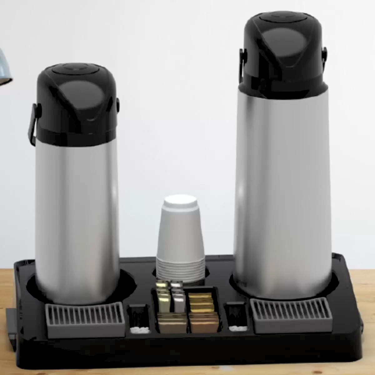 Bandeja Servir Preto Eco organizador de café Unitermi