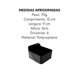 Porta Sache P Preto em Polipropileno unyhome