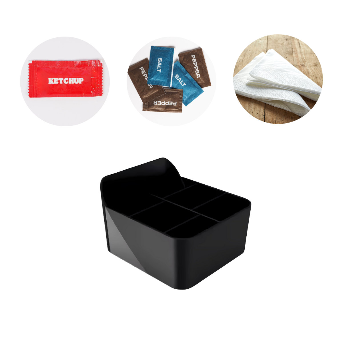 Porta Sache P Preto em Polipropileno unyhome