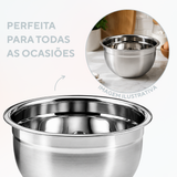 Tigela Bowl Cumbuca Saladeira Aço Inox