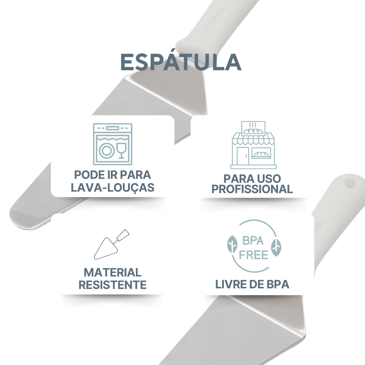 Espatula Inox Polipropileno