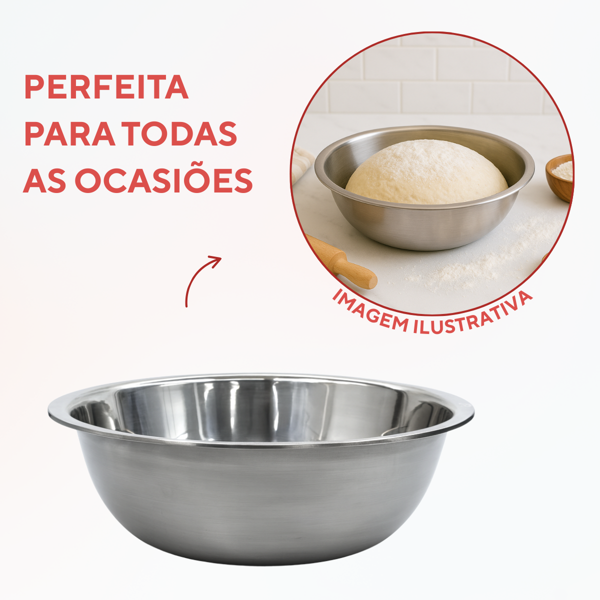 Bowl inox 10litros