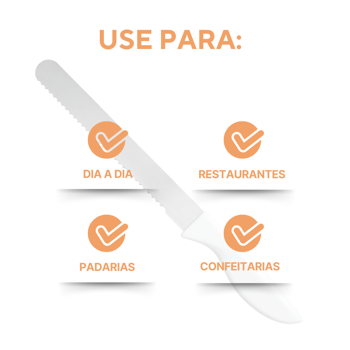 Faca de Serra cortar pão