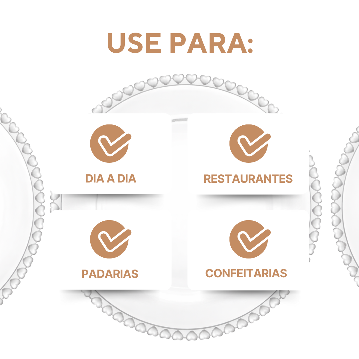 Prato de Sobremesa Coração em Vidro