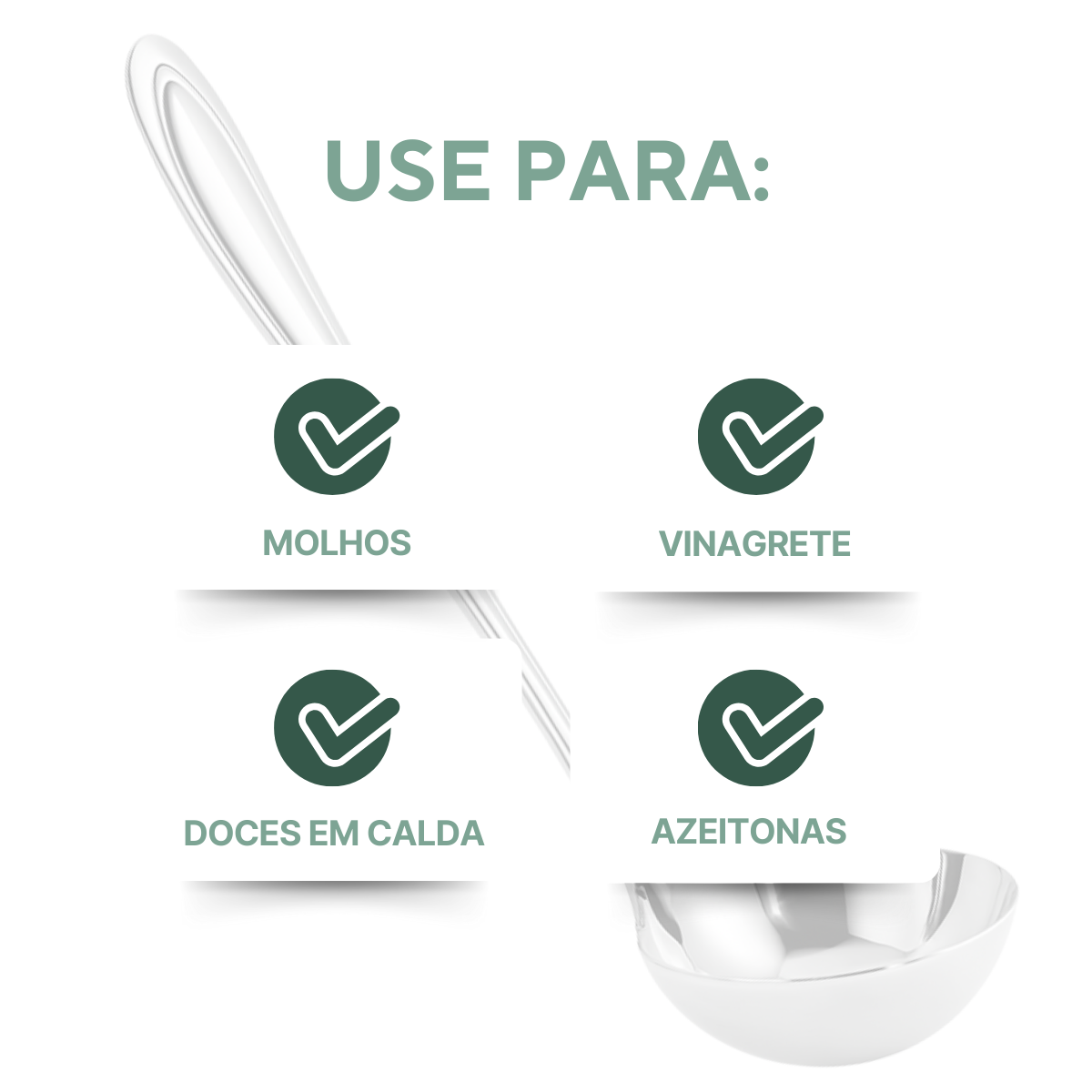 Concha Para Molho Aço Inox