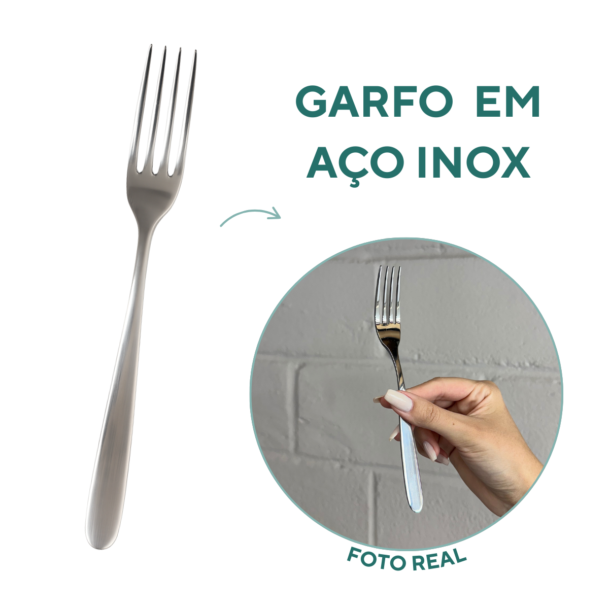 Conjunto Talher Sobremesa Café Hercules Aço Inox