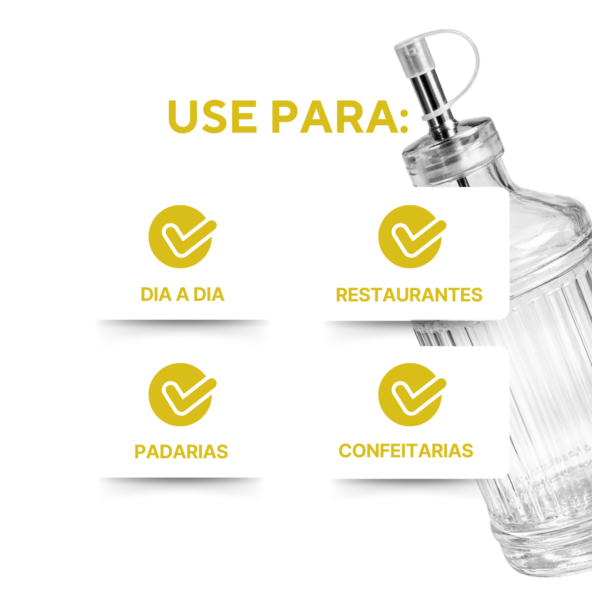 Galheteiro Vidro 500ml C/ Dosador