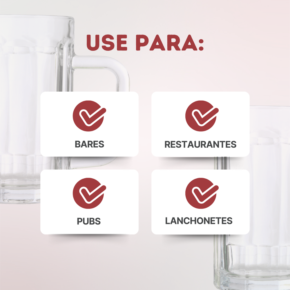 Caneca Chopp 500ml Vidro - A Gourmet