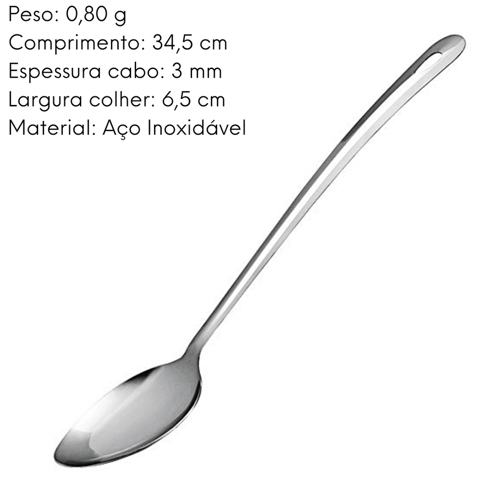 Colher de Arroz Curve 34cm em Aço Inox Hercules