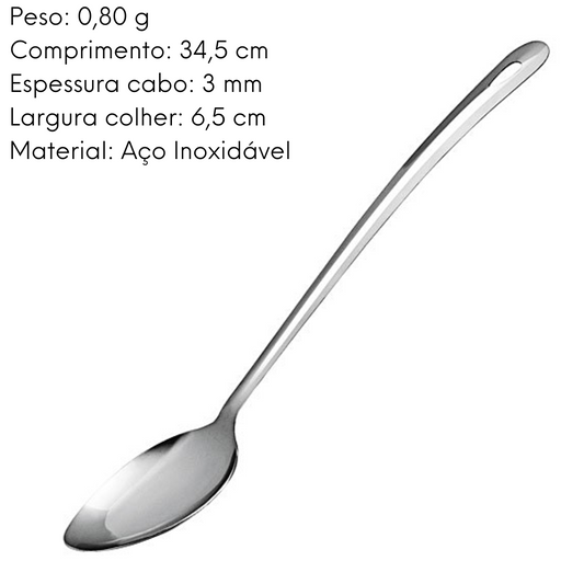 Colher de Arroz Curve 34cm em Aço Inox