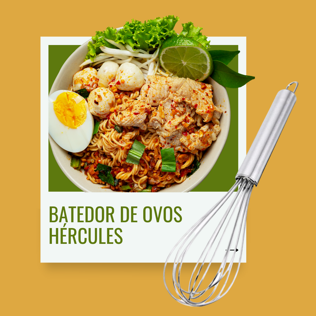 Batedor de Ovos em Aço Inox Hércules Hercules