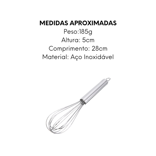 Batedor de Ovos em Aço Inox Hércules Main Image