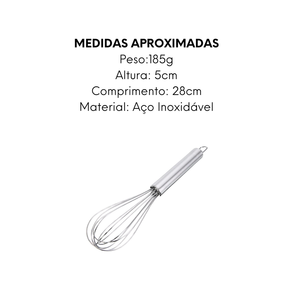 Batedor de Ovos em Aço Inox Hércules Hercules