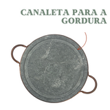 Grelha Pedra Sabão Alça Cobre