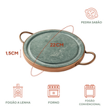 Grelha Pedra Sabão Alça Cobre
