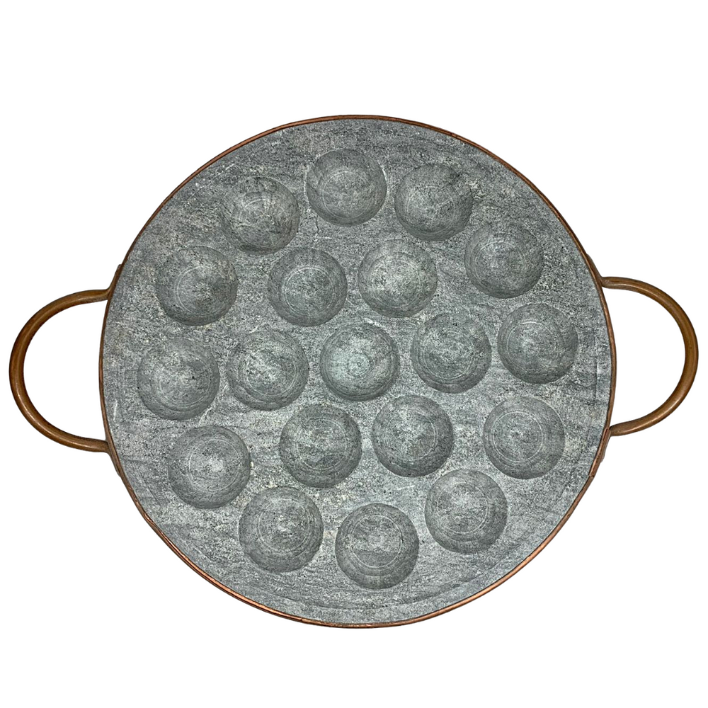 Provolera Pedra Sabão 19 Furos Alça Cobre Val Pedra Sabão