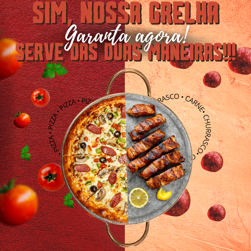 Forma Pedra Sabão Pizza Grelha Carne Alça em Cobre Val Pedra Sabão