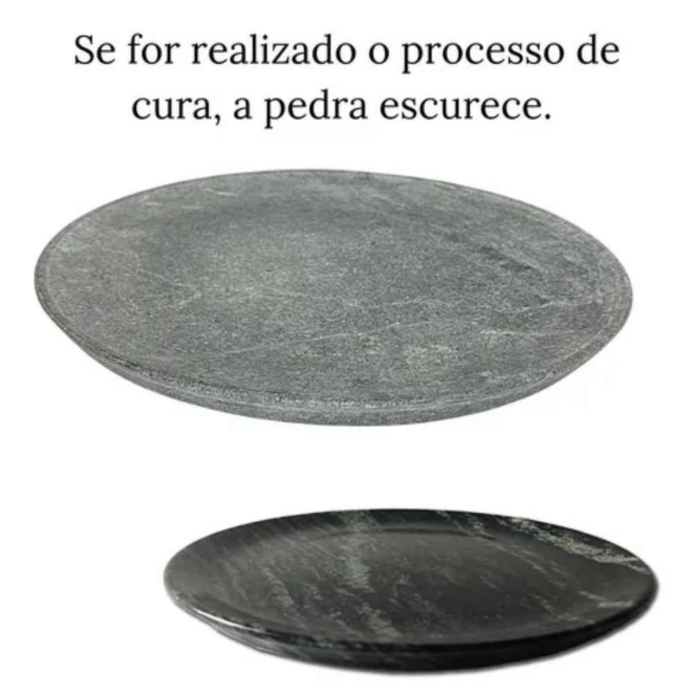 Prato Raso em Pedra Sabão 18cm Val Pedra Sabão