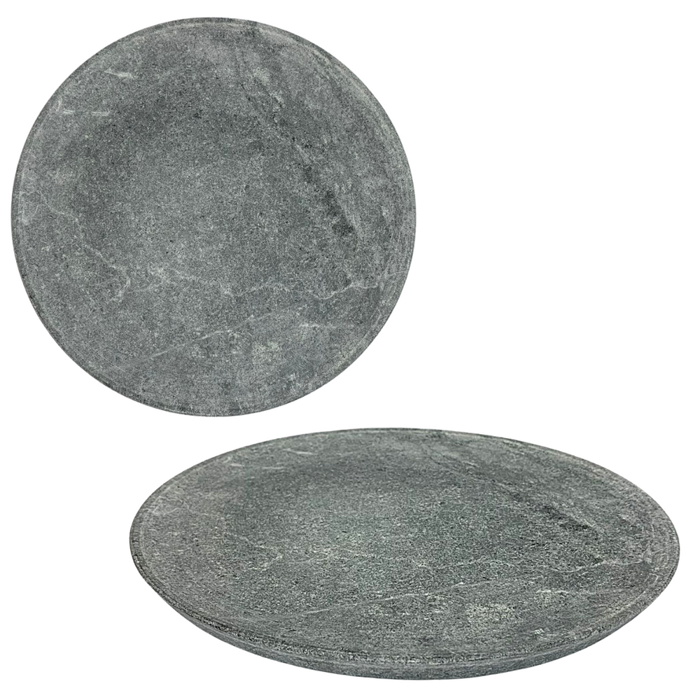 Prato Raso Redondo 28cm em Pedra Sabão Val Pedra Sabão