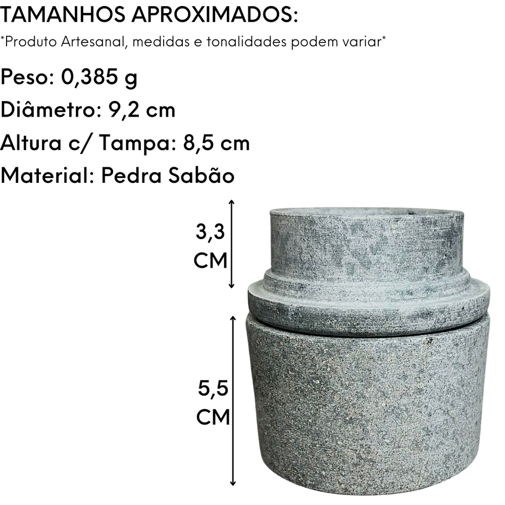 Manteigueira Pedra Sabão Natural Val Pedra Sabão