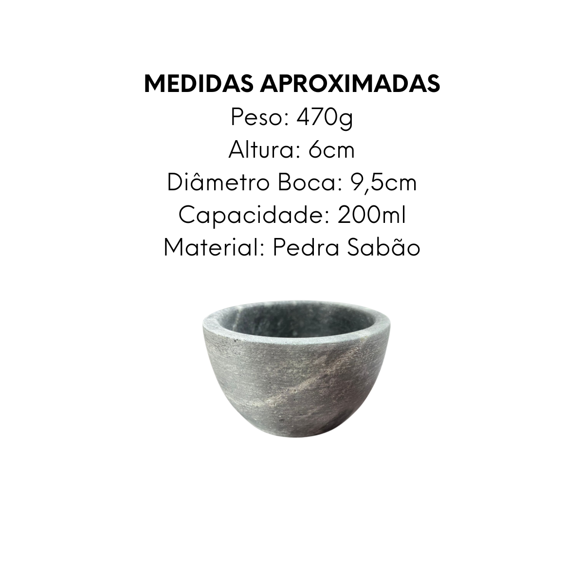 Cumbuca de Pedra Sabão 200ml - A Gourmet