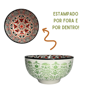 Tigela Cerâmica Estampada 350ml - A Gourmet
