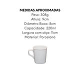 Caneca Quadrada Porcelana
