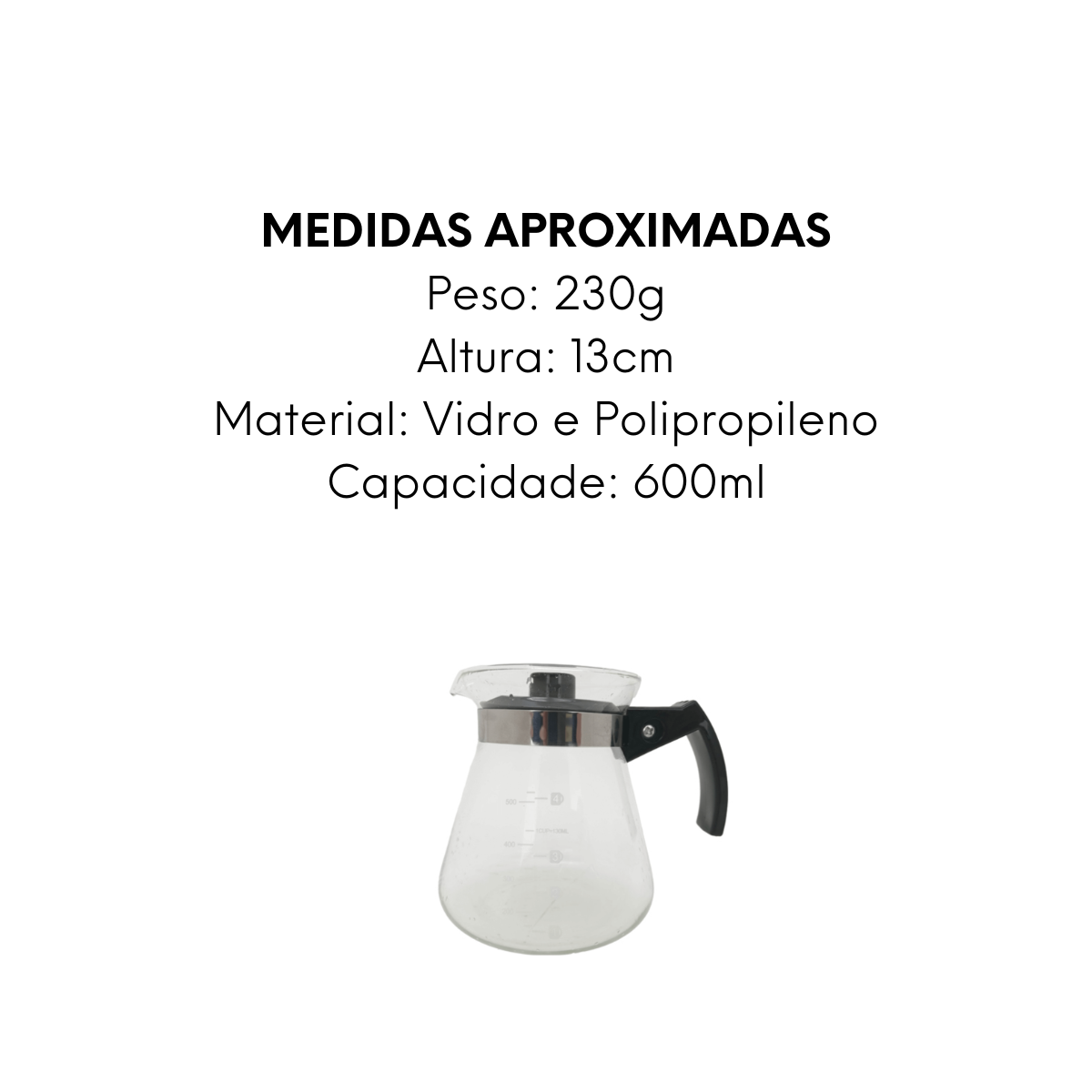 Jarra de Borossilicato 600ml Mimo Style