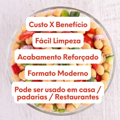 Tigela Rasa Victorian Rasa de Vidro 2L - A Gourmet