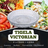 Tigela Rasa Victorian Rasa de Vidro 2L - A Gourmet