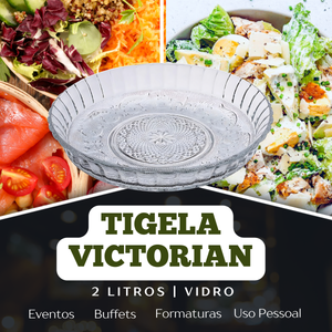 Tigela Rasa Victorian Rasa de Vidro 2L - A Gourmet