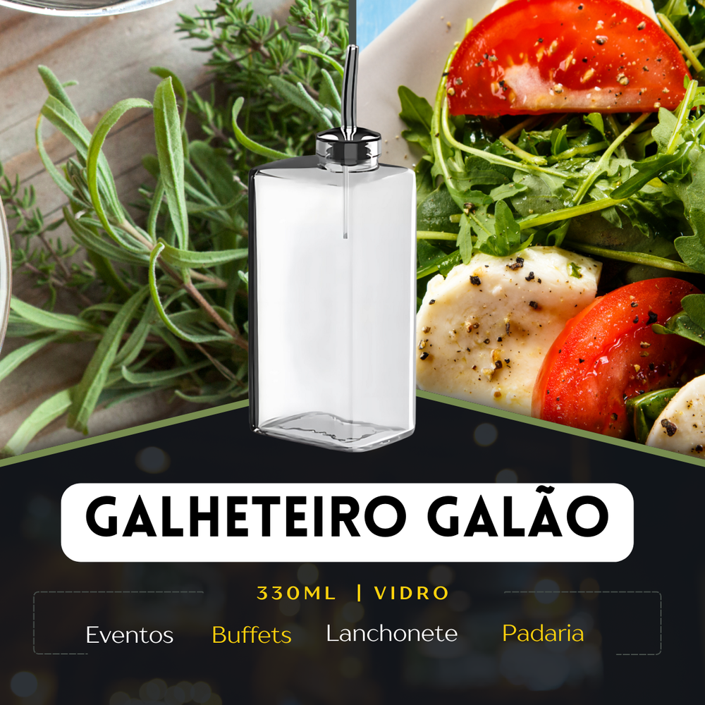 Azeiteiro ou Vinagreiro Galão em Vidro 330ml - A Gourmet