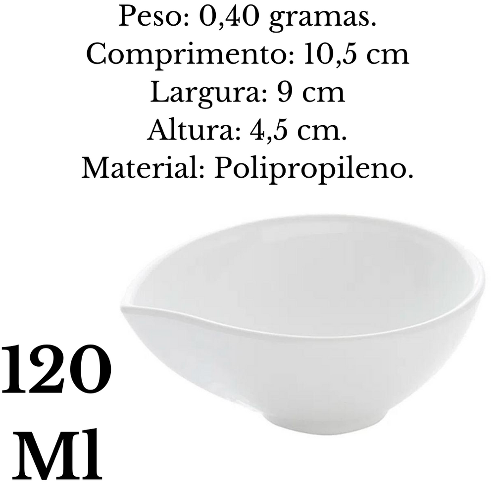 Molheira Gota 120ML PP Branca VemPlast