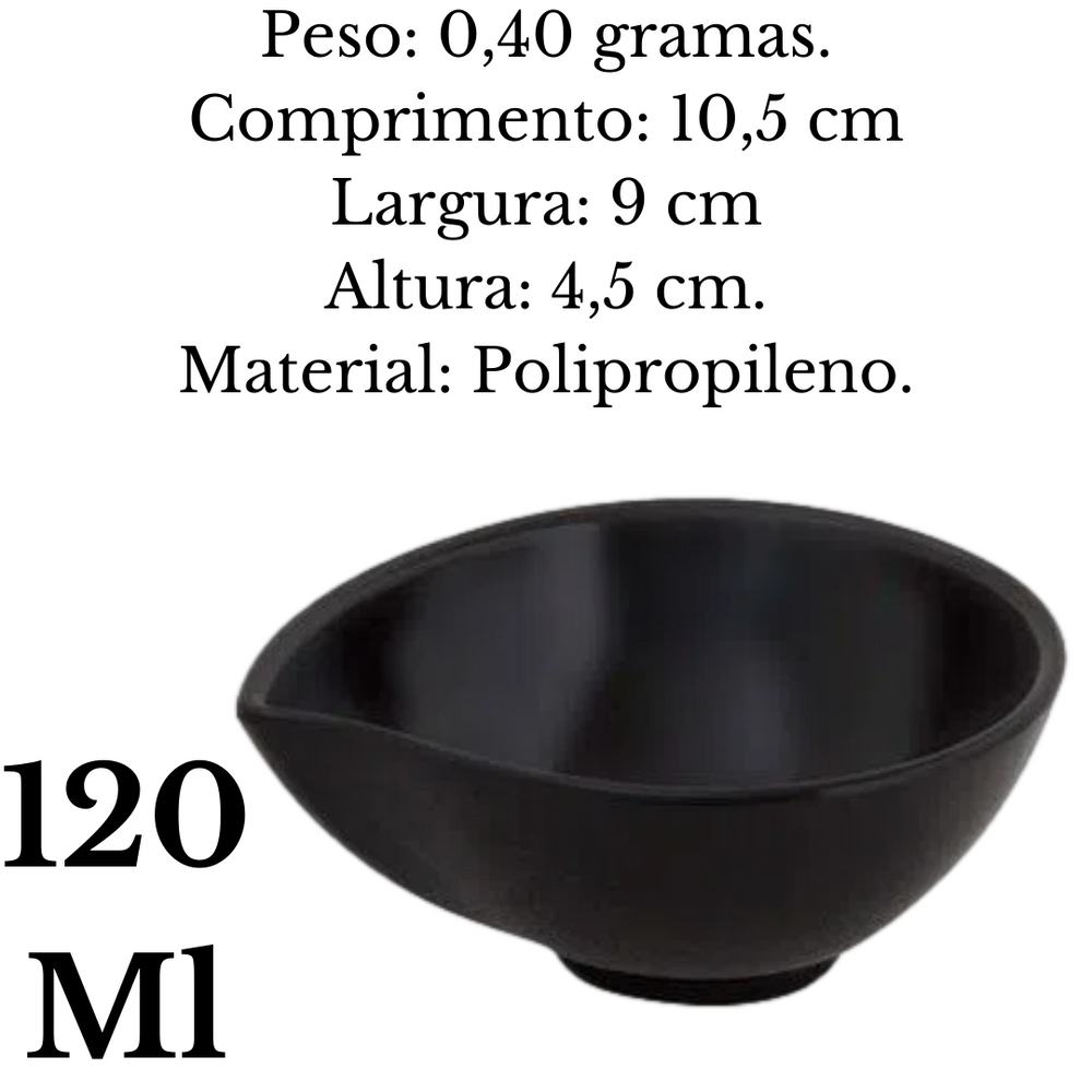 Molheira Gota 120ML PP Preta VemPlast