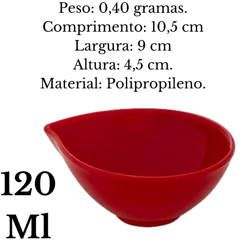 Molheira gota 120ML PP Vermelha VemPlast