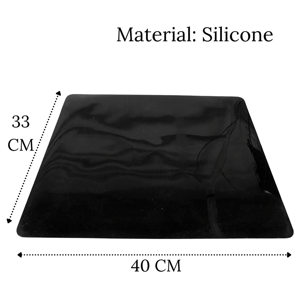 Tapete Culinário em Silicone Anti-aderente Preto VemPlast