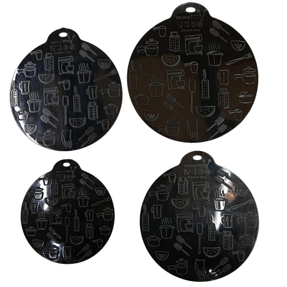 Conjunto 4 Descanso Almofada em Silicone Fogão Indução VemPlast