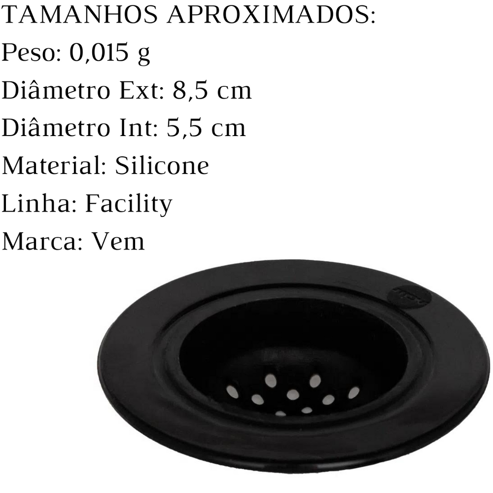 Ralo de Pia Facility em Silicone VemPlast