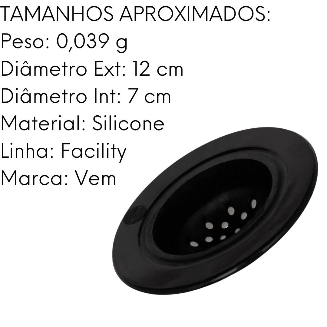 Ralo de Pia Facility em Silicone