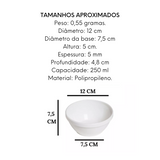 Tigela Sopeira Cheff 250ml em Polipropileno VemPlast