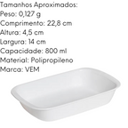 Travessa Servir PP Branca Polipropileno VemPlast