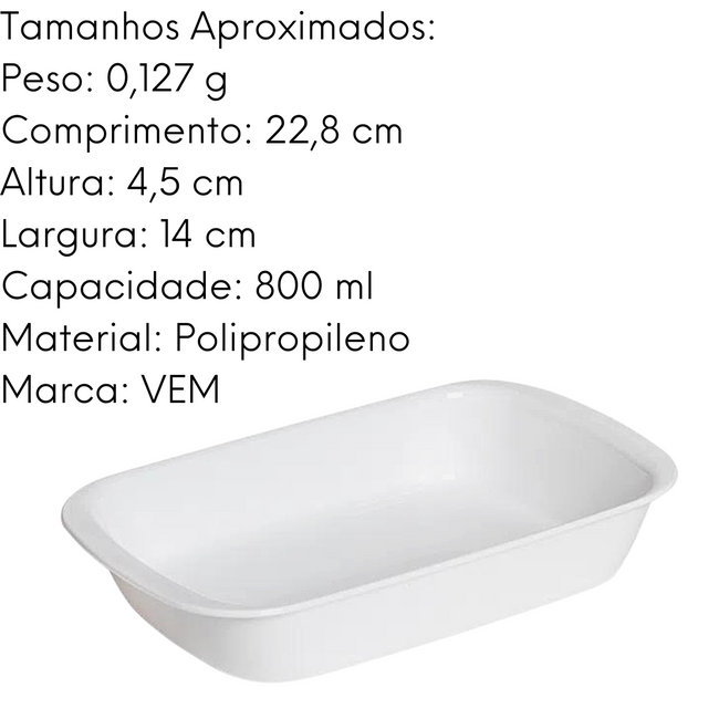 Travessa Servir PP Branca Polipropileno Main Image