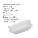 Molheira Shoyu Branca 60ml em Polipropileno VemPlast