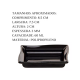 Molheira Shoyu 60ml em Polipropileno Preto VemPlast