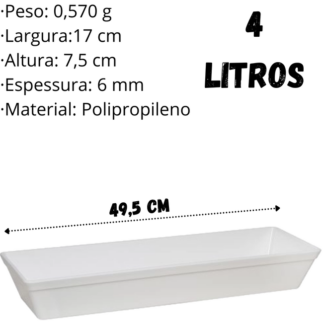 Travessa Stillo M 4L Branco em Polipropileno Main Image