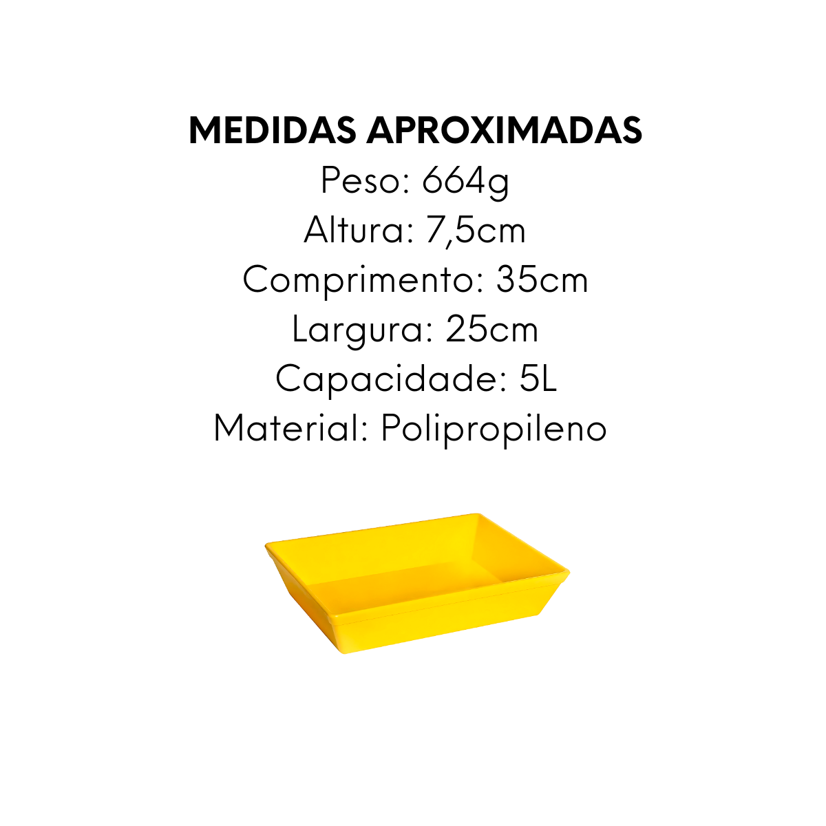 Travessa Stillo G Amarela Polipropileno - A Gourmet