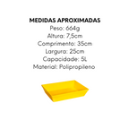 Travessa Stillo G Amarela Polipropileno - A Gourmet